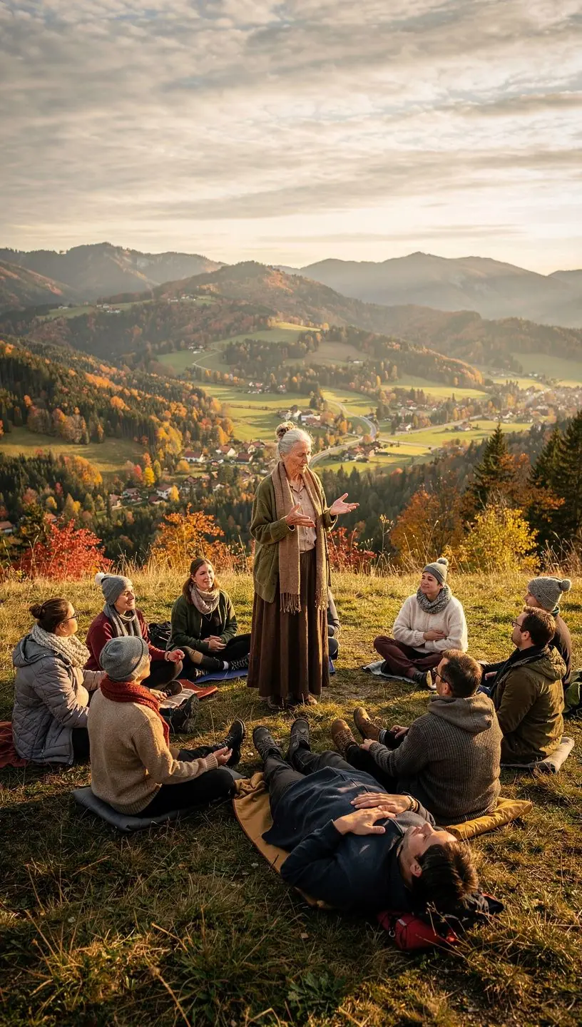 Sonnenlicht, das durch dichte Baumkronen fällt, schafft eine ruhige Atmosphäre für ein Natur-Retreat inmitten eines deutschen Mischwaldes.